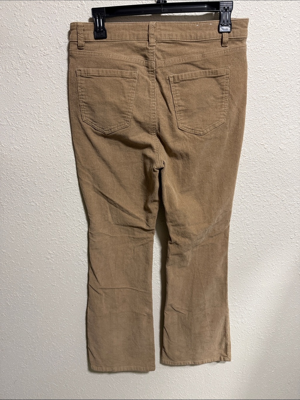 Blue Spice Tan Corduroy High Waist Flare Pants Size 13 Camel Brown Stretch Boho - Picture 9 of 11